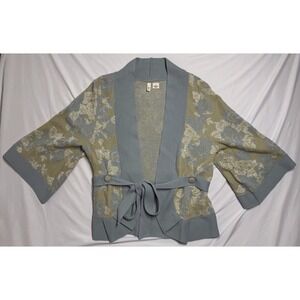 Anthropologie‎ Moth Winter Solstice Kimono Floral Cardigan Wool Blend Size Small
